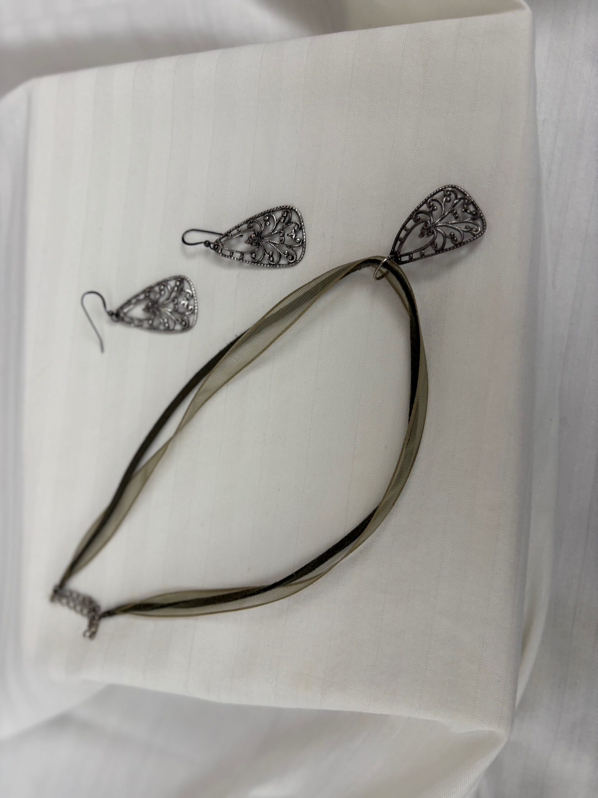 Filigree Necklace and Earrings