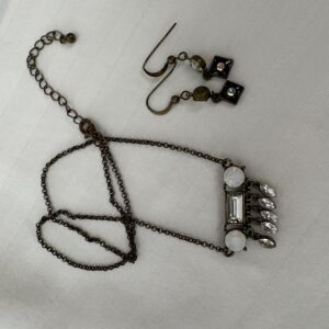 Art Deco style necklace and earrings