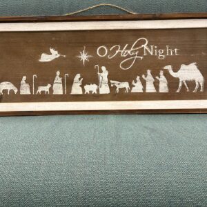 Etched O Holy Night plaque