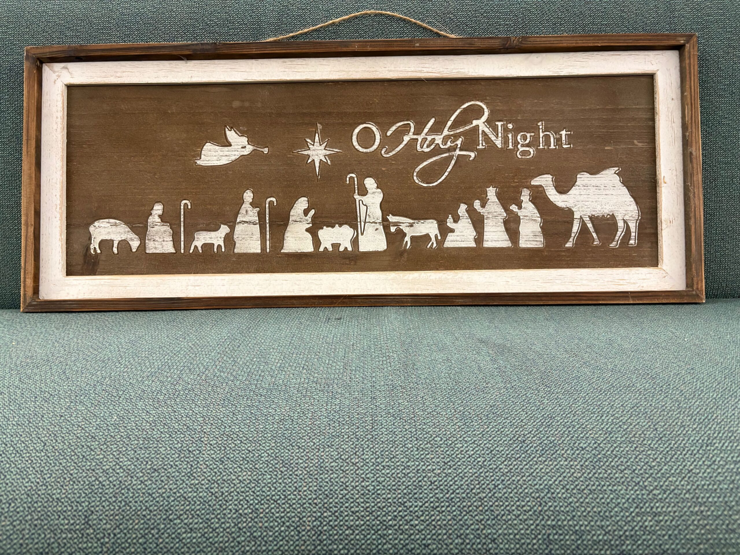 Etched O Holy Night plaque